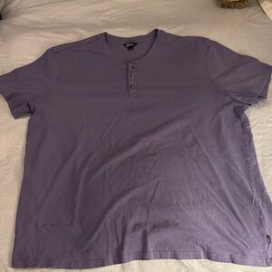 Eddie Bauer Men's Short Sleeve Purple Henley